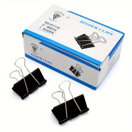 Pinces A Clip Diamond 41 mm (12 pcs) Noir