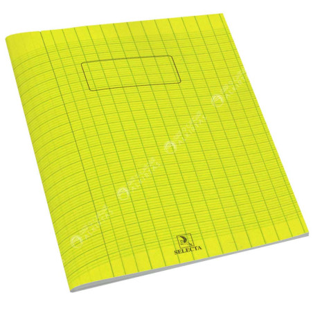 Cahier Piqué 17x22 Uni Jaune, 48 pages - Selecta