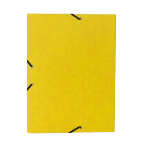 Chemise 3 Rabats à Elastique En Carton Imprimée MARBLE Jaune