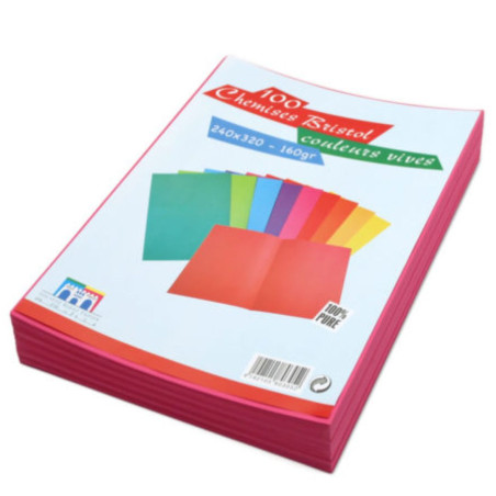 Paquet De 160 Chemises Bristol Ribat Rouge