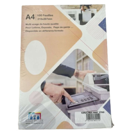Page De garde Couché Mat 100 feuilles Ribat A4 170G