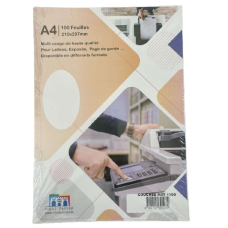 Page De garde Couché Brillant 100 feuilles Ribat A4 115G