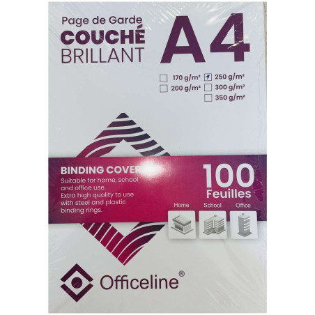 Page De garde Couché Brillant 100 feuilles Ribat A4 250G