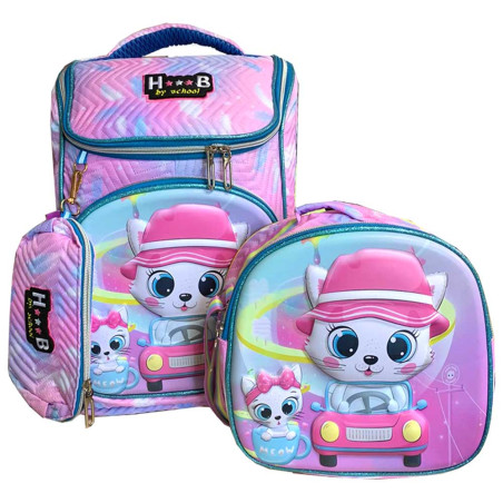 Ensemble Sac À Dos Avec Porte Goûter et Trousse, Pour Ecoliers