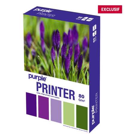 Rame Papier A4 500F Extra Blanc, 80gr - Purple