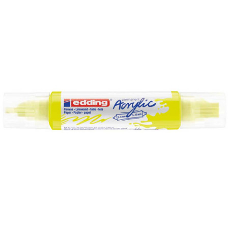 Marqueur Acrylique 3D Double Pointe, Jaune Fluo - Edding