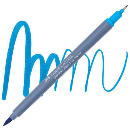 Feutre Aquarelle Goldfaber Double Pointe 449 Bleu Azur - Faber-Castell