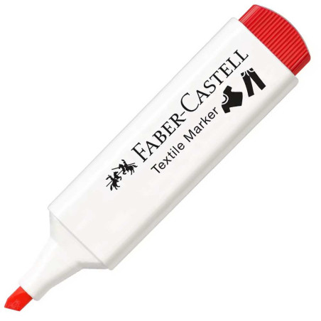 Marqueur Textile Rouge, Faber Castell - Réf.159522