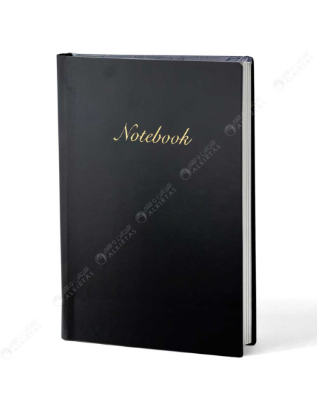 NoteBook Flex en Simili Cuir, Noir- Sildar