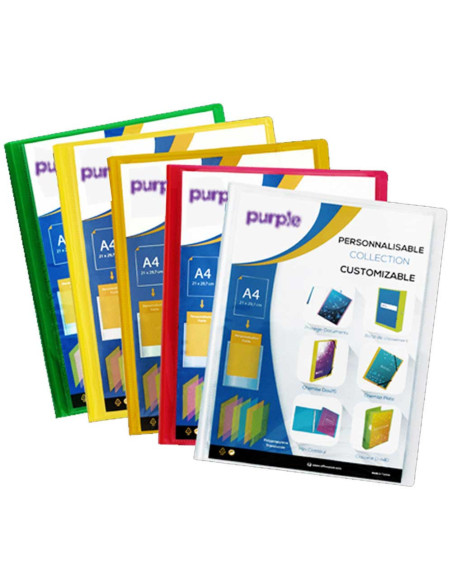 Protège-Documents Personnalisable 100 Vues, Evidence - Purple