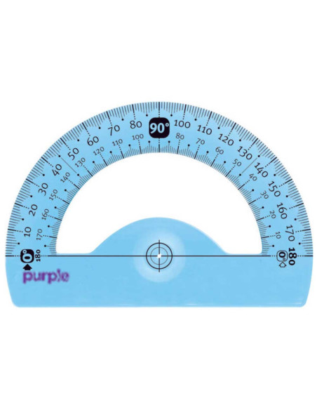 Rapporteur 180°/10 cm Prima Géo - Purple