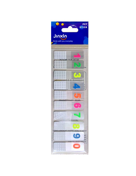 Sticks Notes Chiffres Transparent Néon - Jinxin
