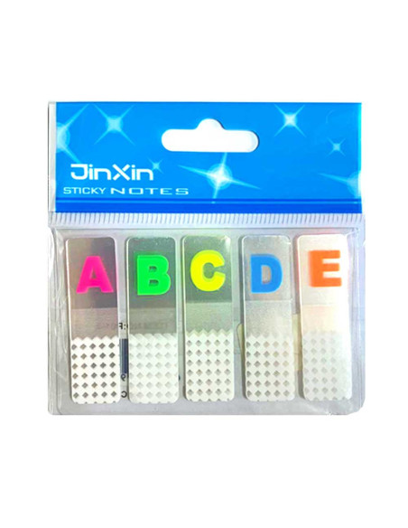 Sticks Notes Alphabet Transparent Néon - Jinxin