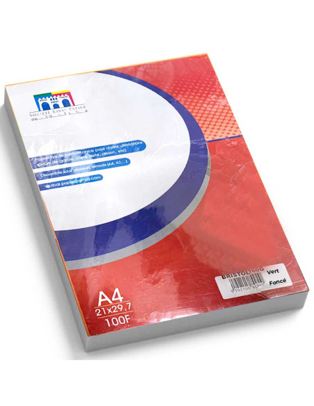Rame Papier A4 Vert Foncé 160Gr, 100F - Ribat