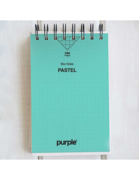 NoteBook Wireo Uni Pastel 5x5, A6 - Purple