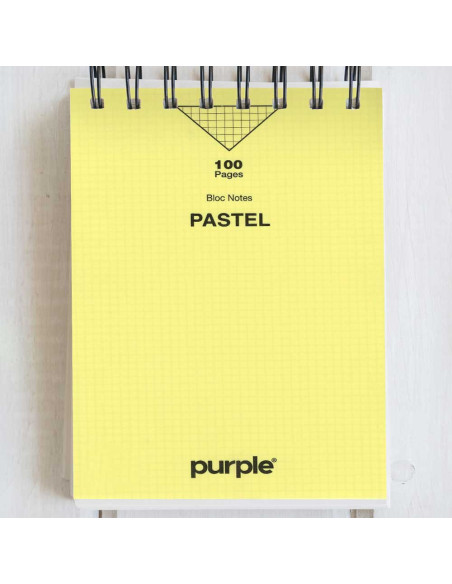 NoteBook Wireo Uni 5x5, A4 - Purple