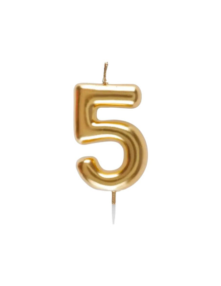 BOUGIE ANNIVERSAIRE DORE 5