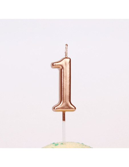 Bougie Anniversaire Chiffre 1 Bronze , PM