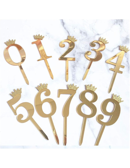 CHIFFRE ANNIVERSAIRE COURONNE 6