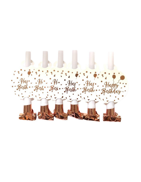 Set de 6 Sifflets Anniversaire