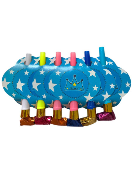 Set de 6 Sifflets Anniversaire, Prince