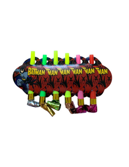 Set de 6 Sifflets Anniversaire,  Batman
