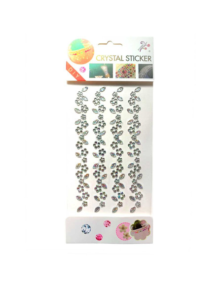 Stickers Autocollants Strass, Fleur