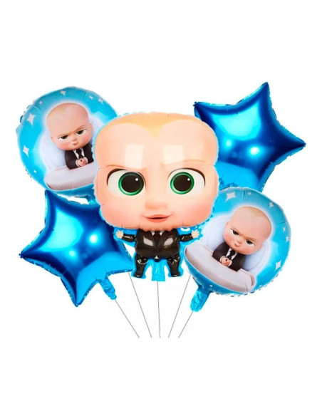 Lot De 5 Ballons Gonflables, Baby Boss