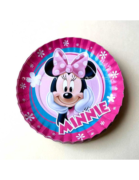 20 Assiettes Plates Pour Anniversaire Pm Thème, Minnie