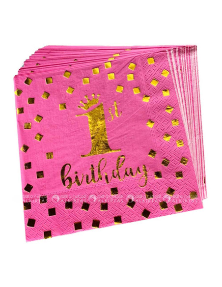 SERVIETTE ANNIVERSAIRE 20PCS