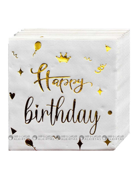 SERVIETTE ANNIVERSAIRE 20PCS