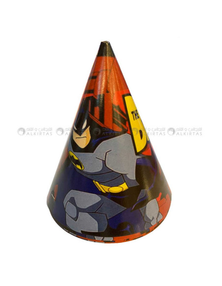 6 Chapeaux en Carton Thème, Batman