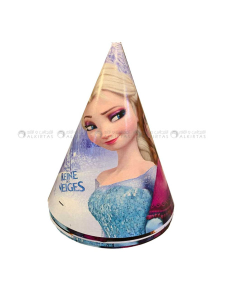 6 Chapeaux en Carton Thème, La Reine des Neiges
