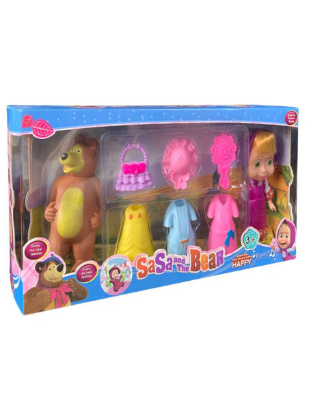 Coffret Poupée Masha and The Bear avec Accessoires