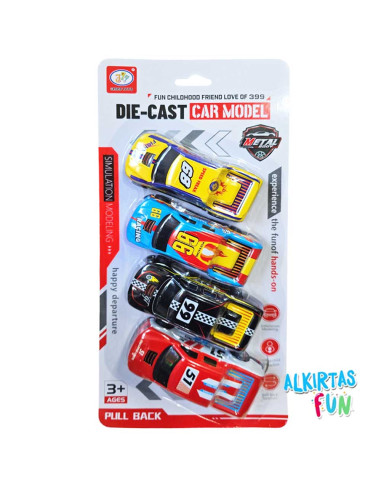 Set de 4 Voitures de Course