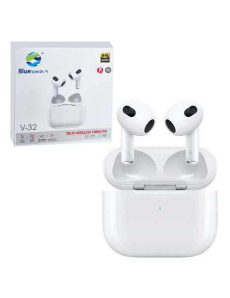 True Wireless Earbuds Blue Spectrum V-32