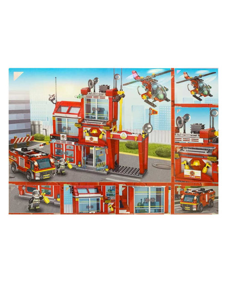Jeu de Construction Lego 853pcs, Pompier