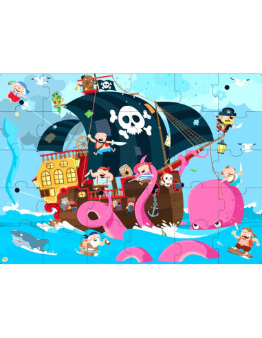Coffret Puzzle Les Pirates - SASSI