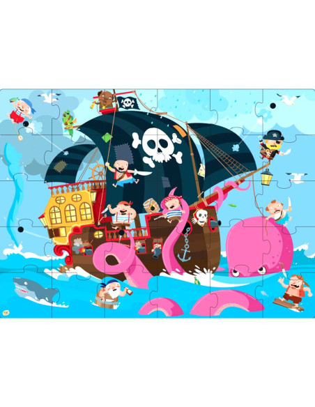 Coffret Puzzle Les Pirates - SASSI