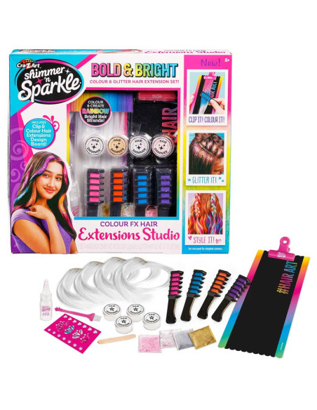Coffret de Cheuveux Color FX Hair Extension Studio - Shimmer 'n Sparkle