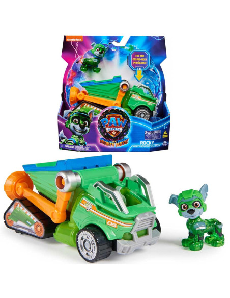 Véhicule + Figurine Paw Patrol Rocky La Super Le Film - Spin Master
