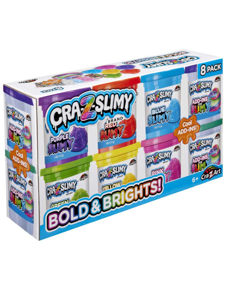 Coffret 8 Pots Cra-Z-Slimy Bold&Brights - Cra-Z-Art