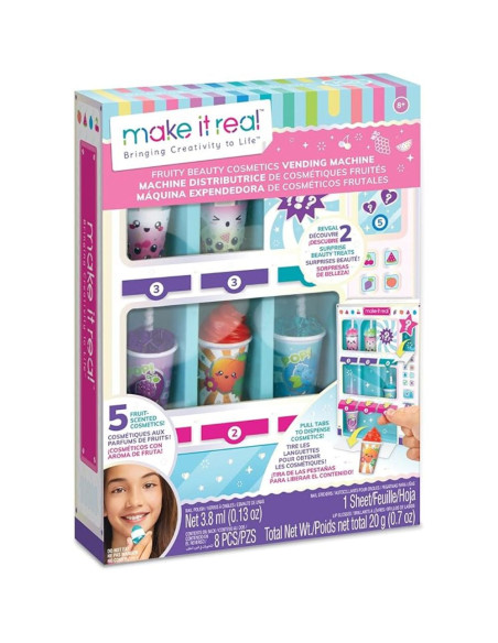 Coffret de maquillage - Distributeur automatique de brillant à lèvres et vernis avec autocollants pour ongles - Make It Real