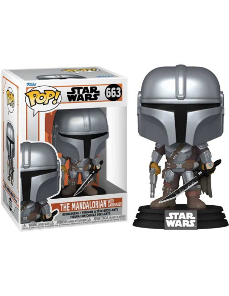 Figurine Pop! Star Wars: Mandalorian S9 - The Mandalorian with Darksaber - Funko