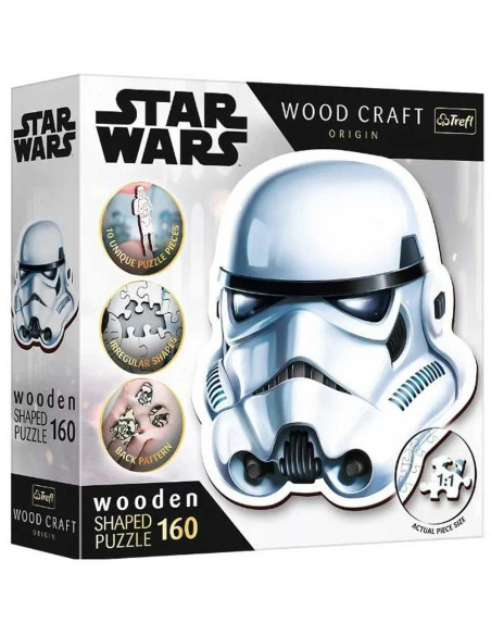 Puzzle en Bois Origin 160 pcs Star Wars Shaped Stormtrooper's Helmet - Trefl