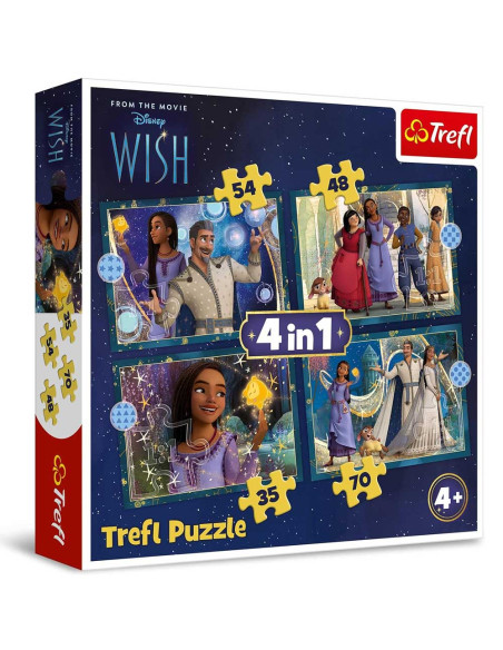 Puzzle Disney 4en1 Wish - Trefl