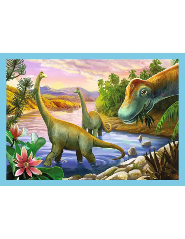 Puzzle 4en1 Dinosaurs - Trefl