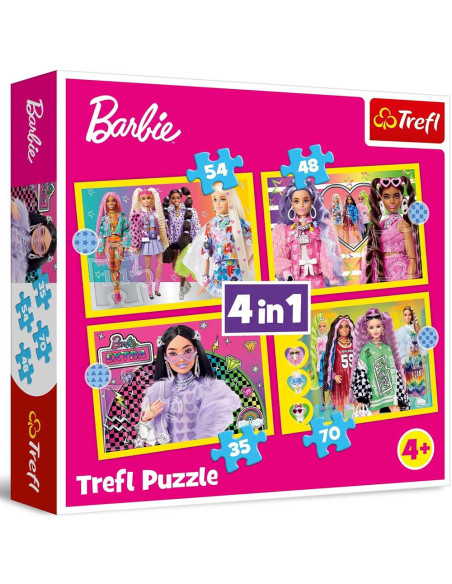 Puzzle 4en1 Barbie - Trefl