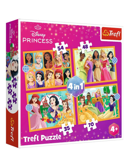 Puzzle 4en1 Disney Princess - Trefl