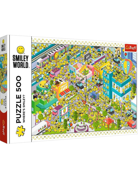 Puzzle 500 pcs, Where's Smiley - Trefl